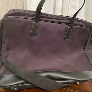 Coach leather and canvas overnight bag.